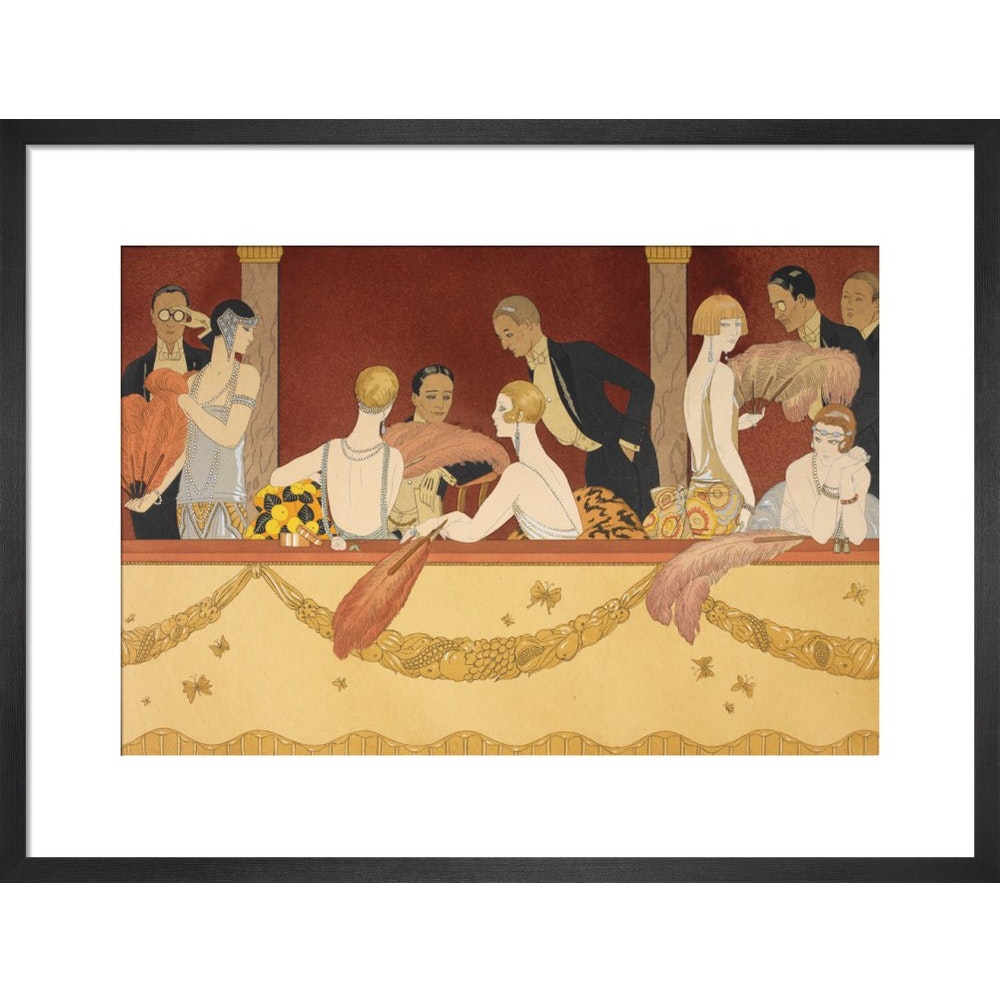 Eventails print in black frame