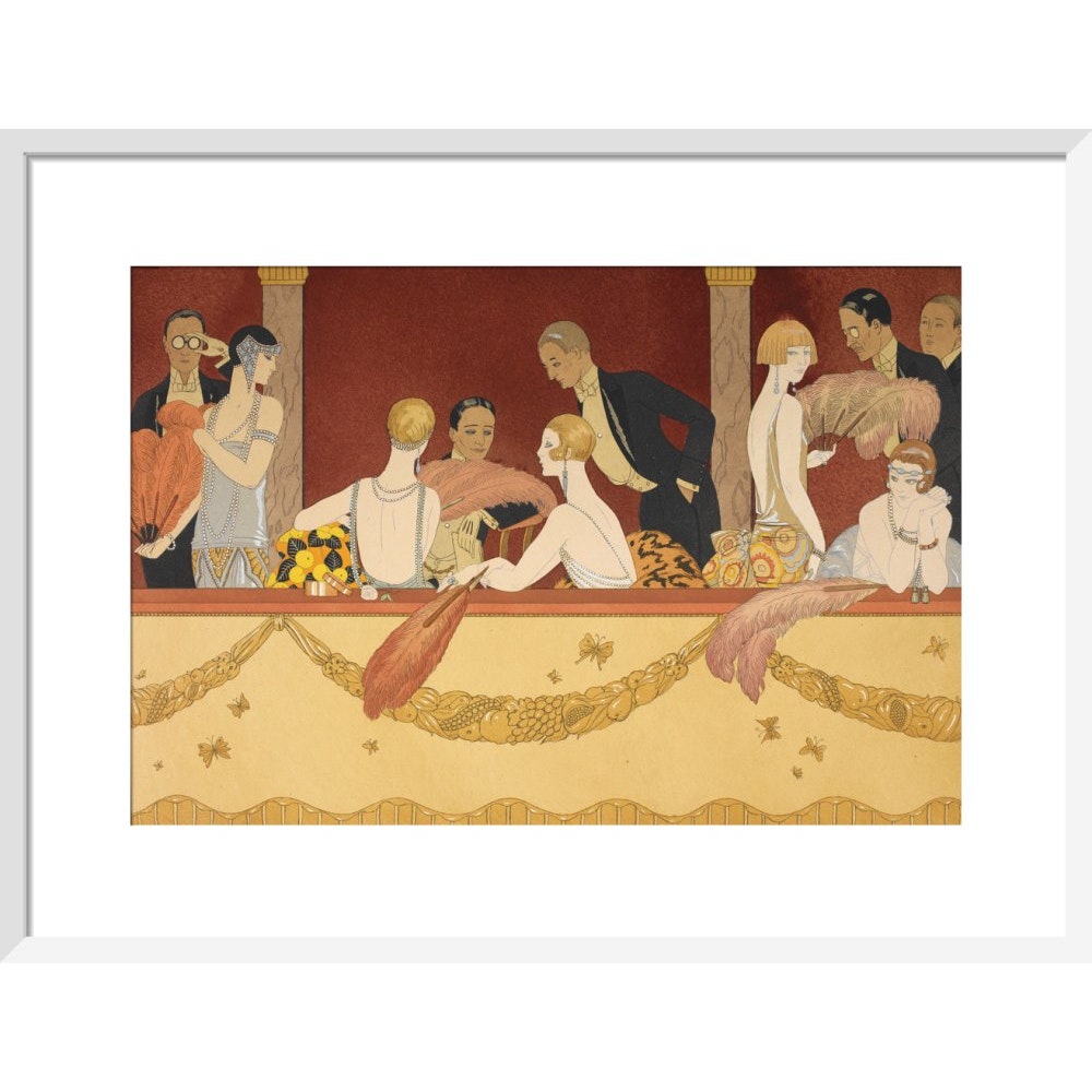 Eventails print in white frame