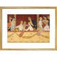 Eventails print in gold frame