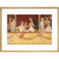 Eventails print in gold frame