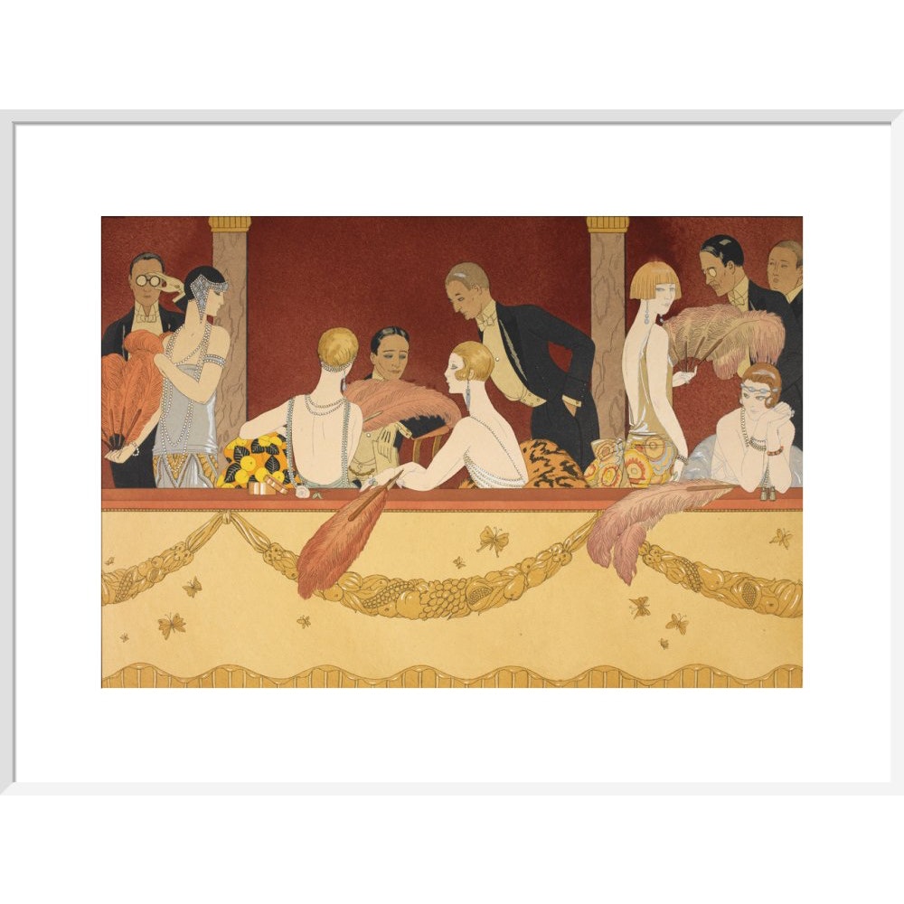 Eventails print in white frame