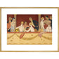 Eventails print in gold frame