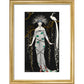 Grande Robe du Soir en Brocart d'Argent print in gold frame