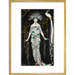 Grande Robe du Soir en Brocart d'Argent print in gold frame