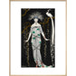 Grande Robe du Soir en Brocart d'Argent print in natural frame