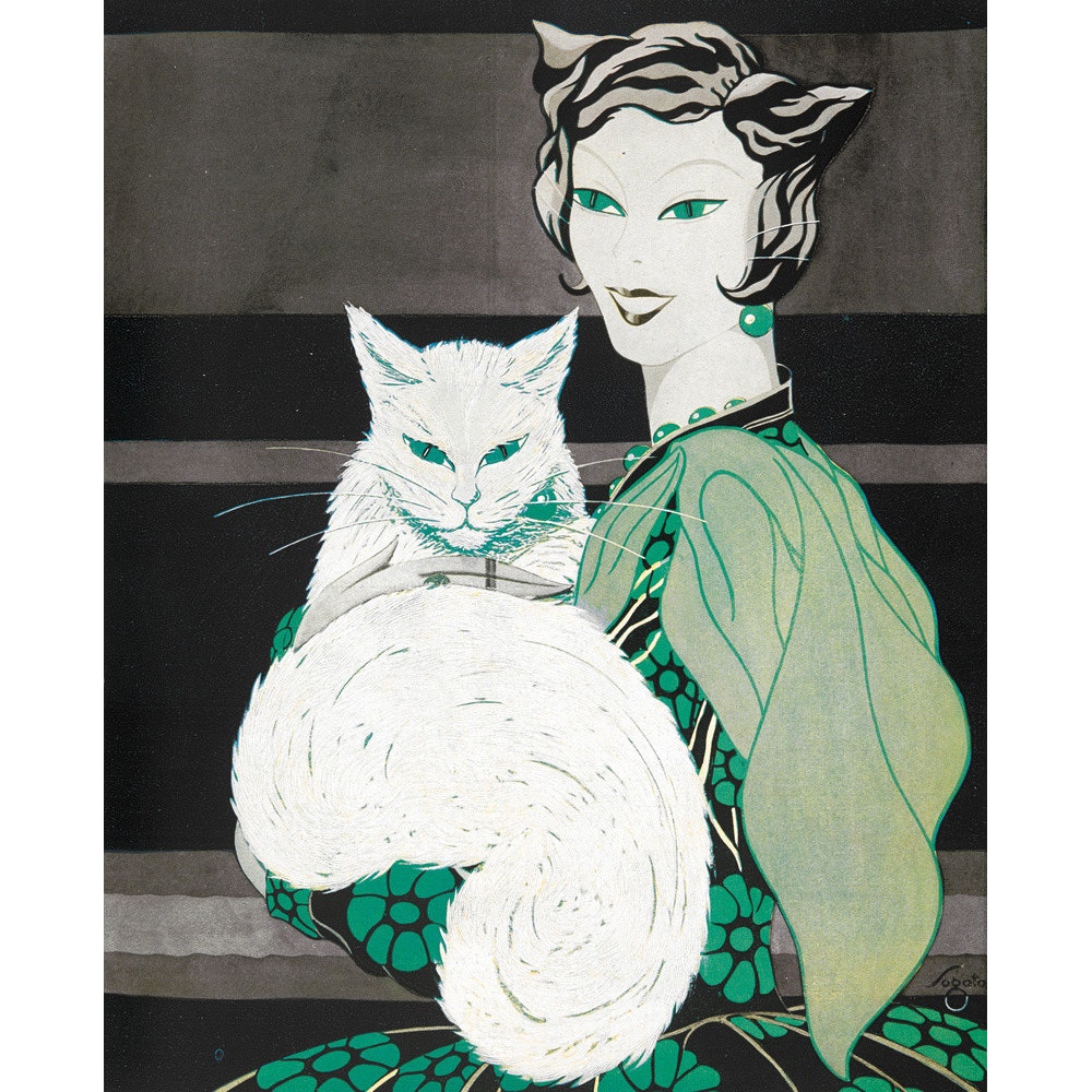 Green-eyed Cat print