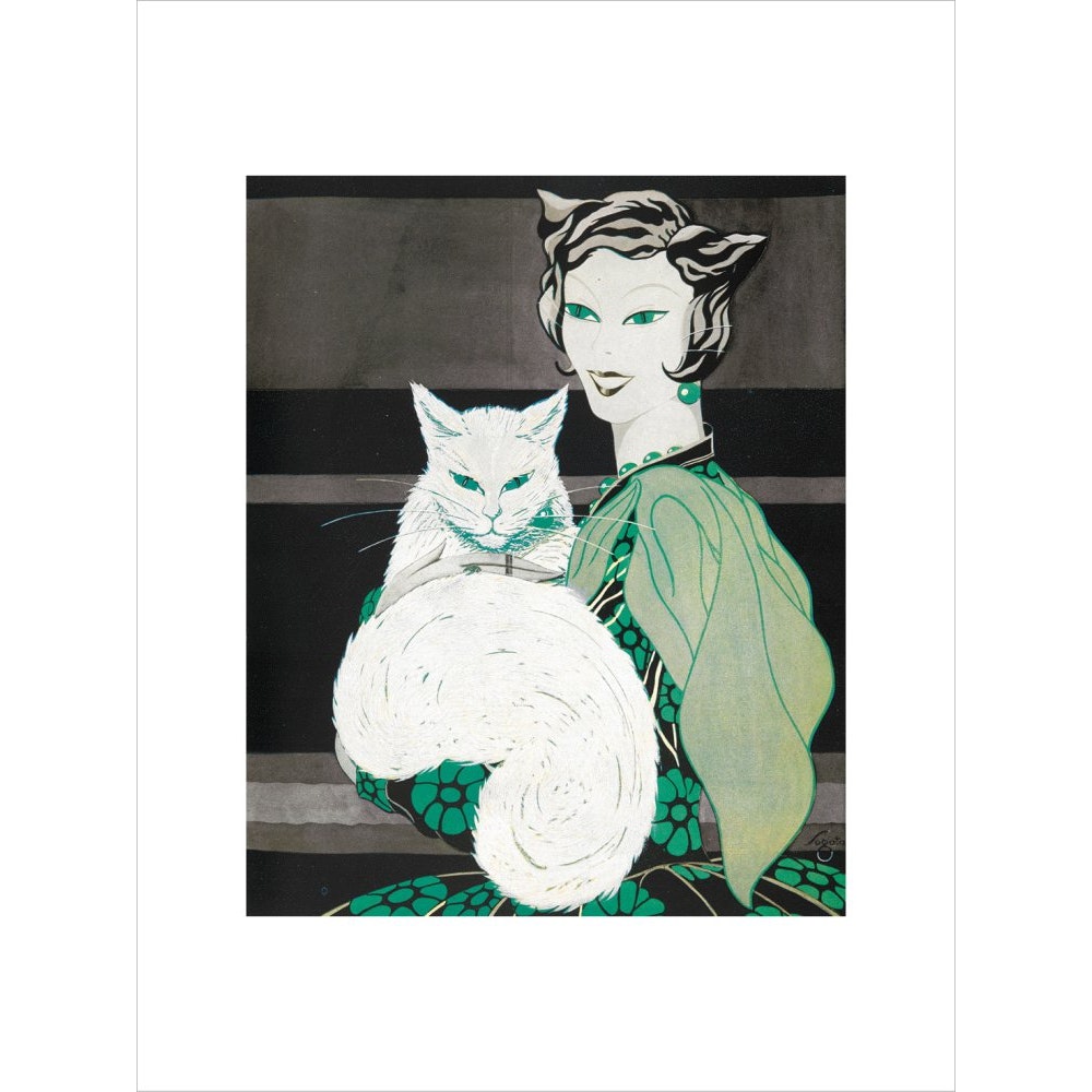 Green-eyed Cat print unframed