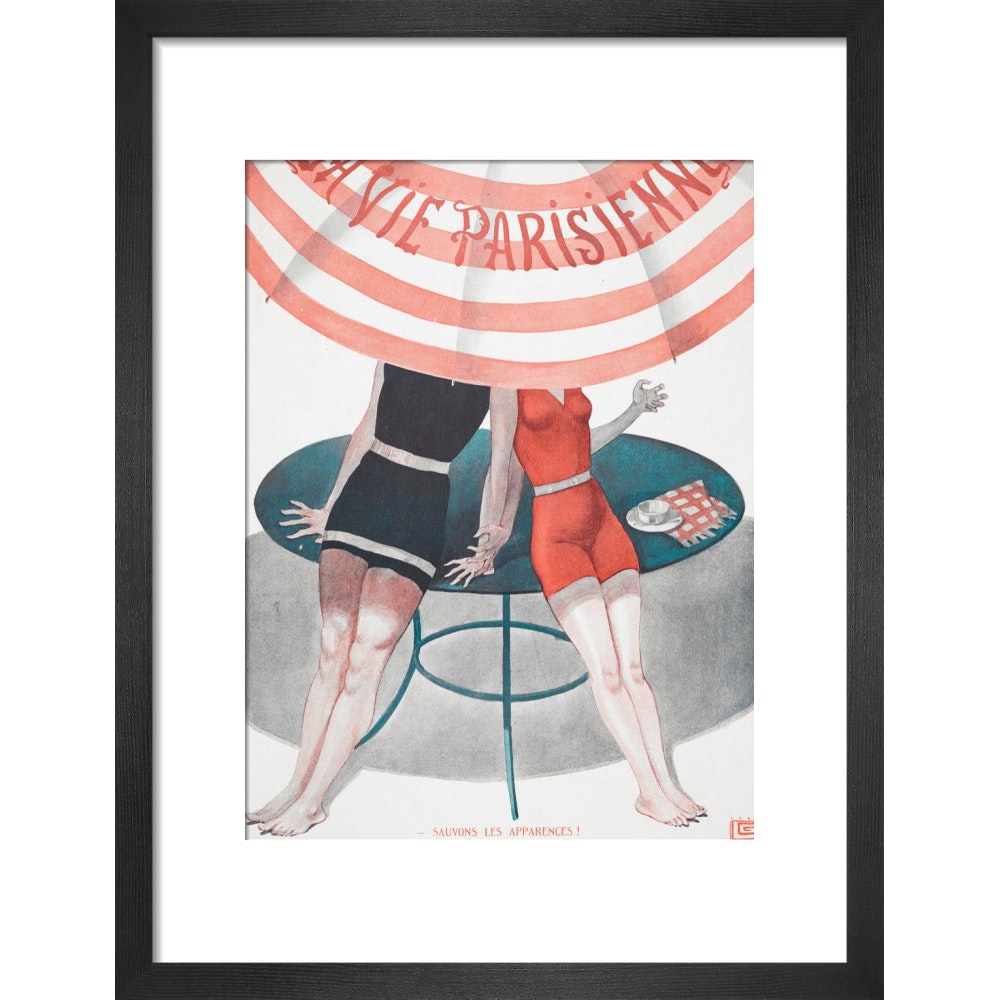 La Vie Parisienne print in black frame