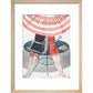 La Vie Parisienne print in natural frame