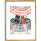 La Vie Parisienne print in gold frame
