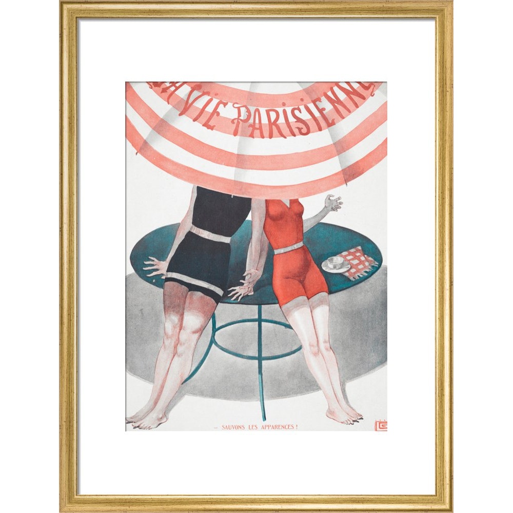 La Vie Parisienne print in gold frame