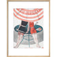 La Vie Parisienne print in natural frame