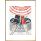 La Vie Parisienne print in natural frame