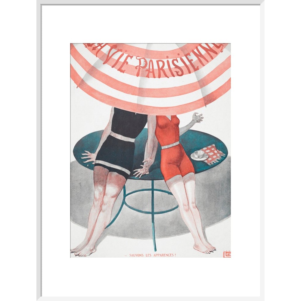 La Vie Parisienne print in white frame