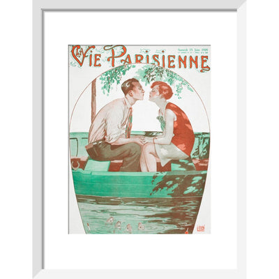 La Vie Parisienne print in white frame