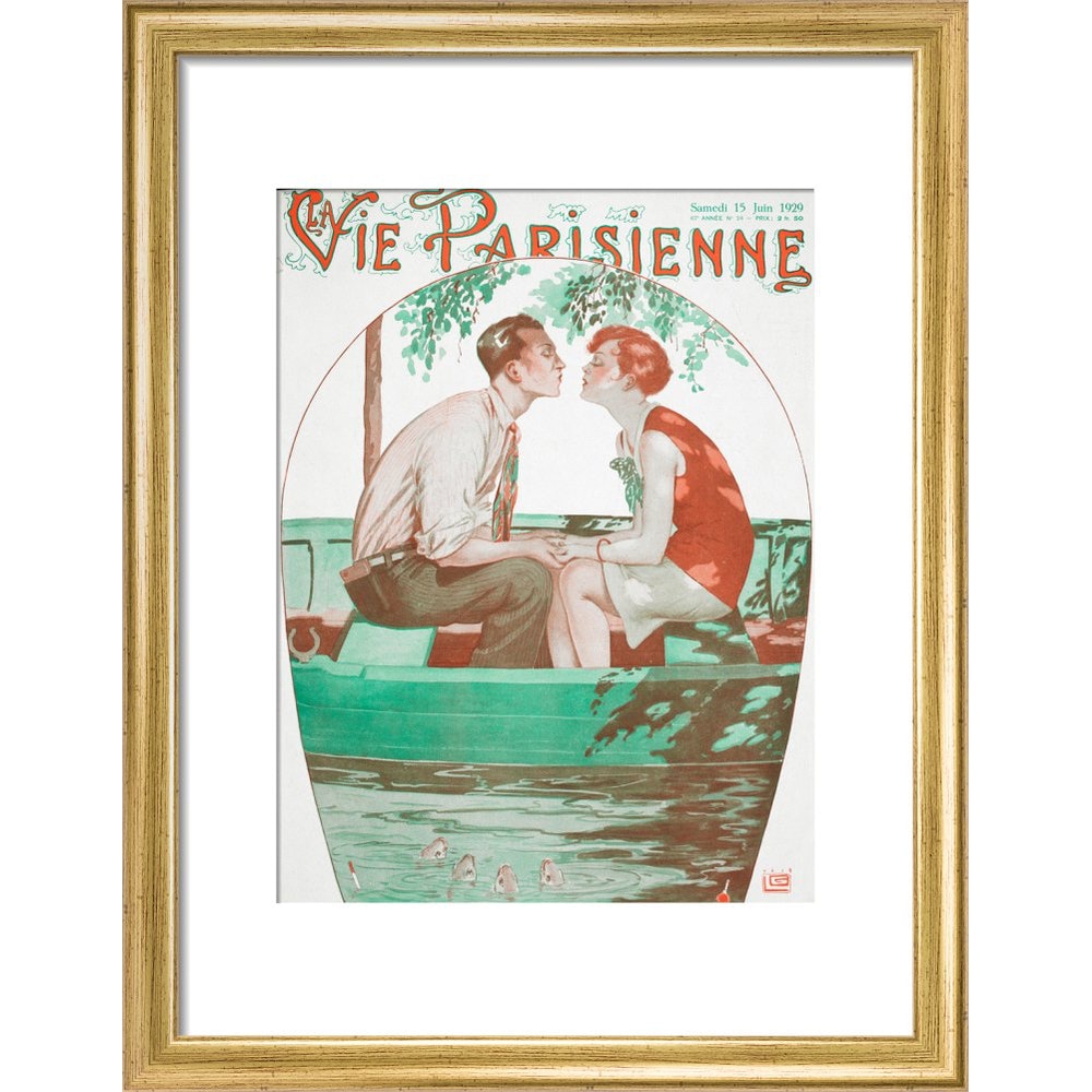 La Vie Parisienne print in gold frame