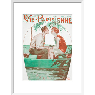 La Vie Parisienne print in white frame