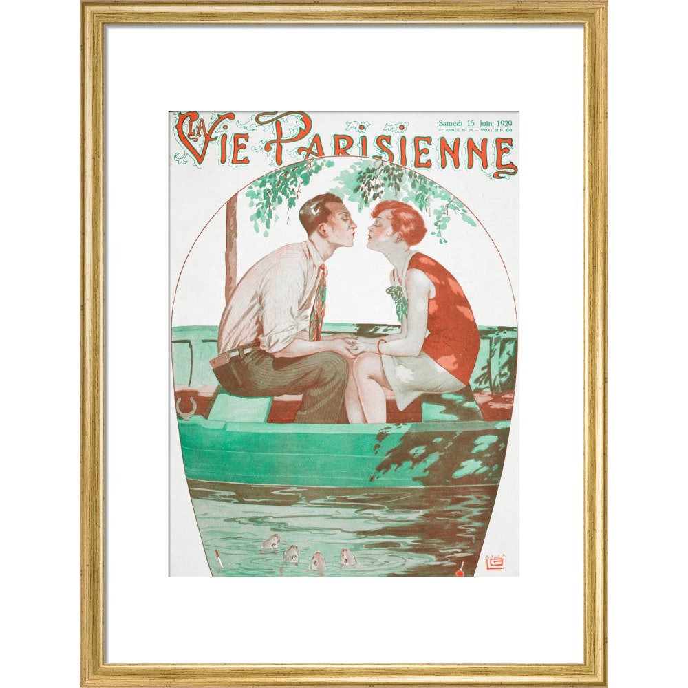 La Vie Parisienne print in gold frame