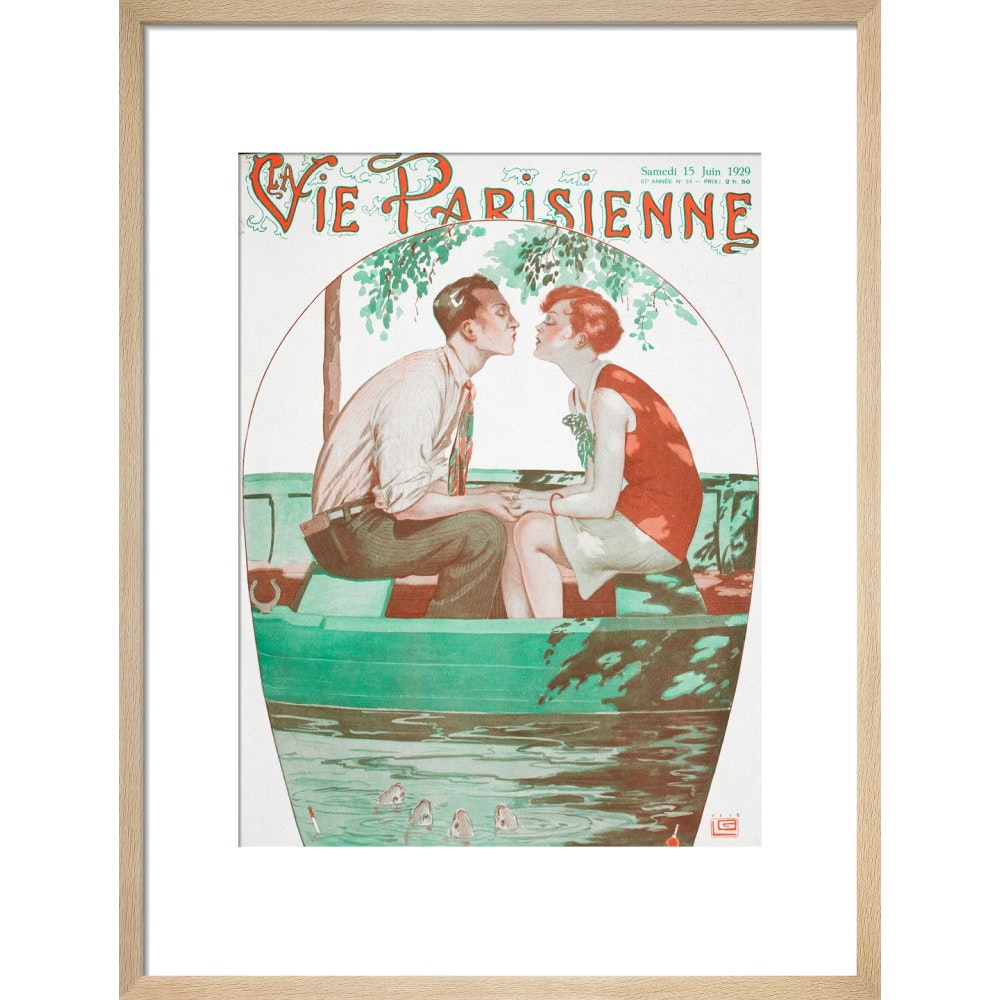 La Vie Parisienne print in natural frame