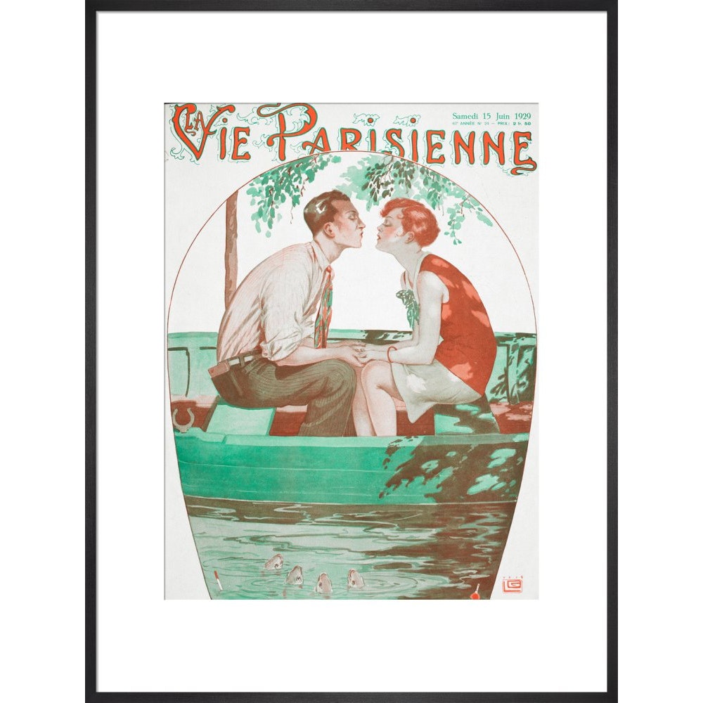 La Vie Parisienne print in black frame