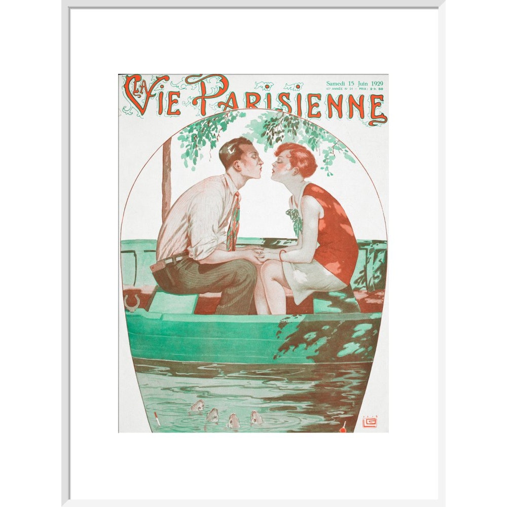 La Vie Parisienne print in white frame