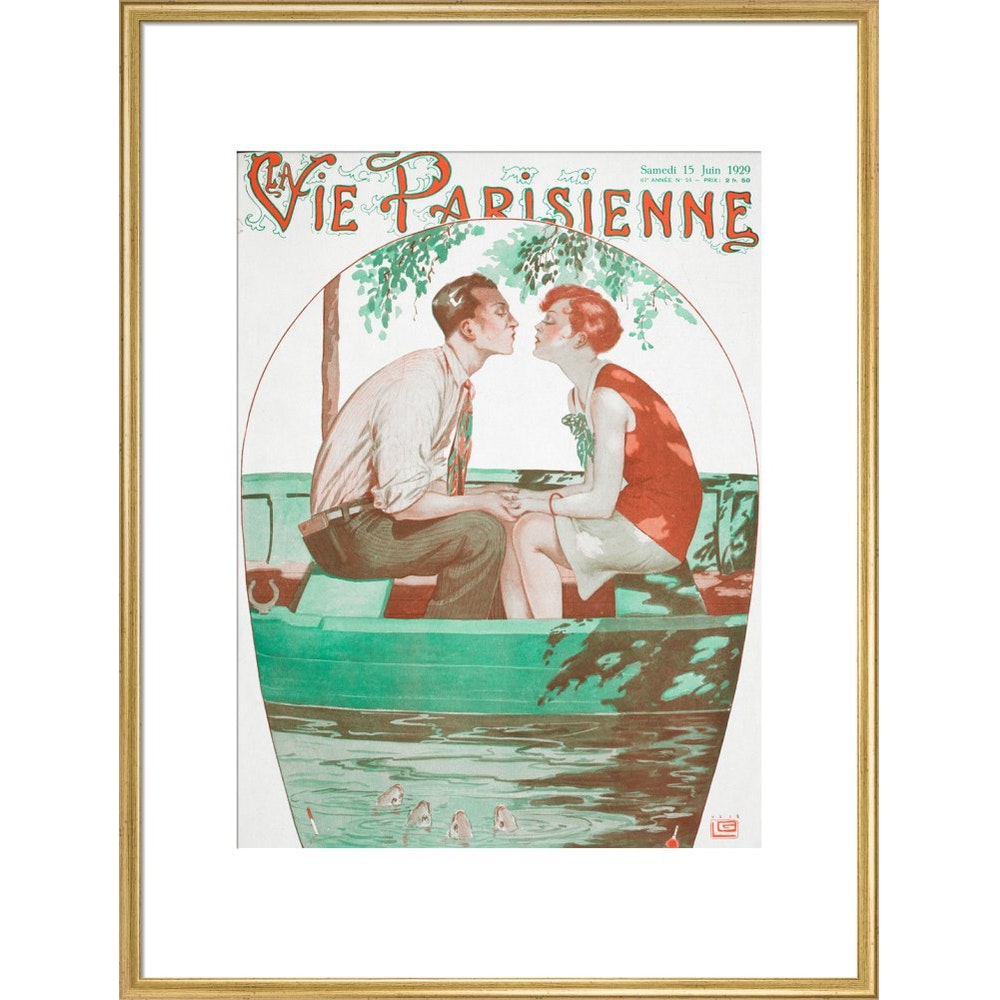 La Vie Parisienne print in gold frame