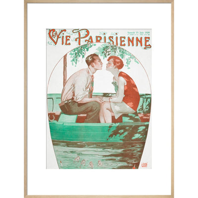 La Vie Parisienne print in natural frame