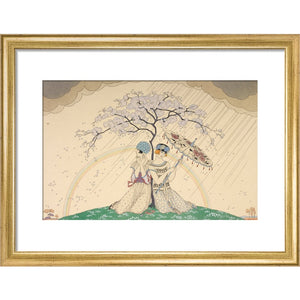 L'Arc-en-Ciel print in gold frame