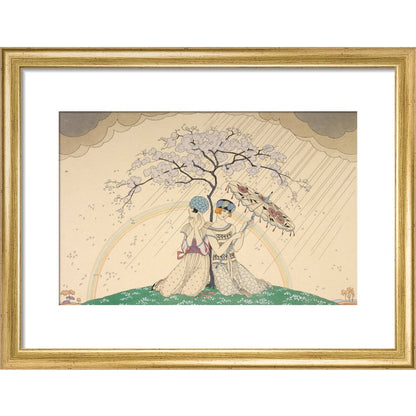 L'Arc-en-Ciel print in gold frame