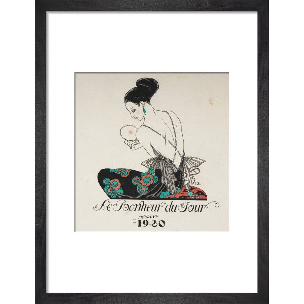 Le Bonheur du Jour print in black frame