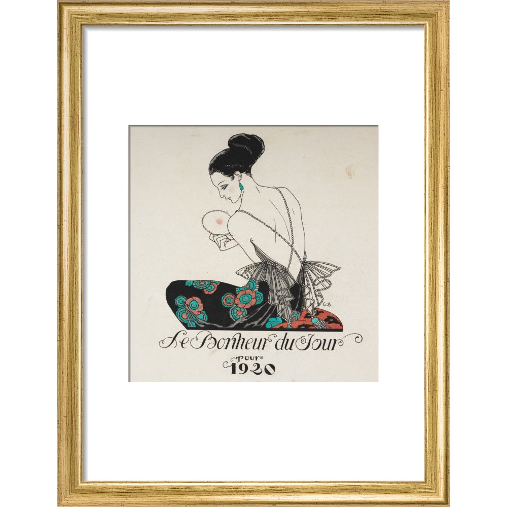 Le Bonheur du Jour print in gold frame