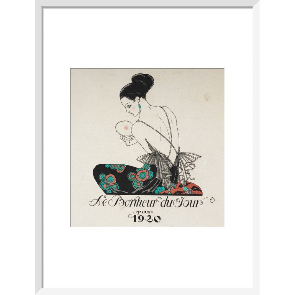 Le Bonheur du Jour print in white frame