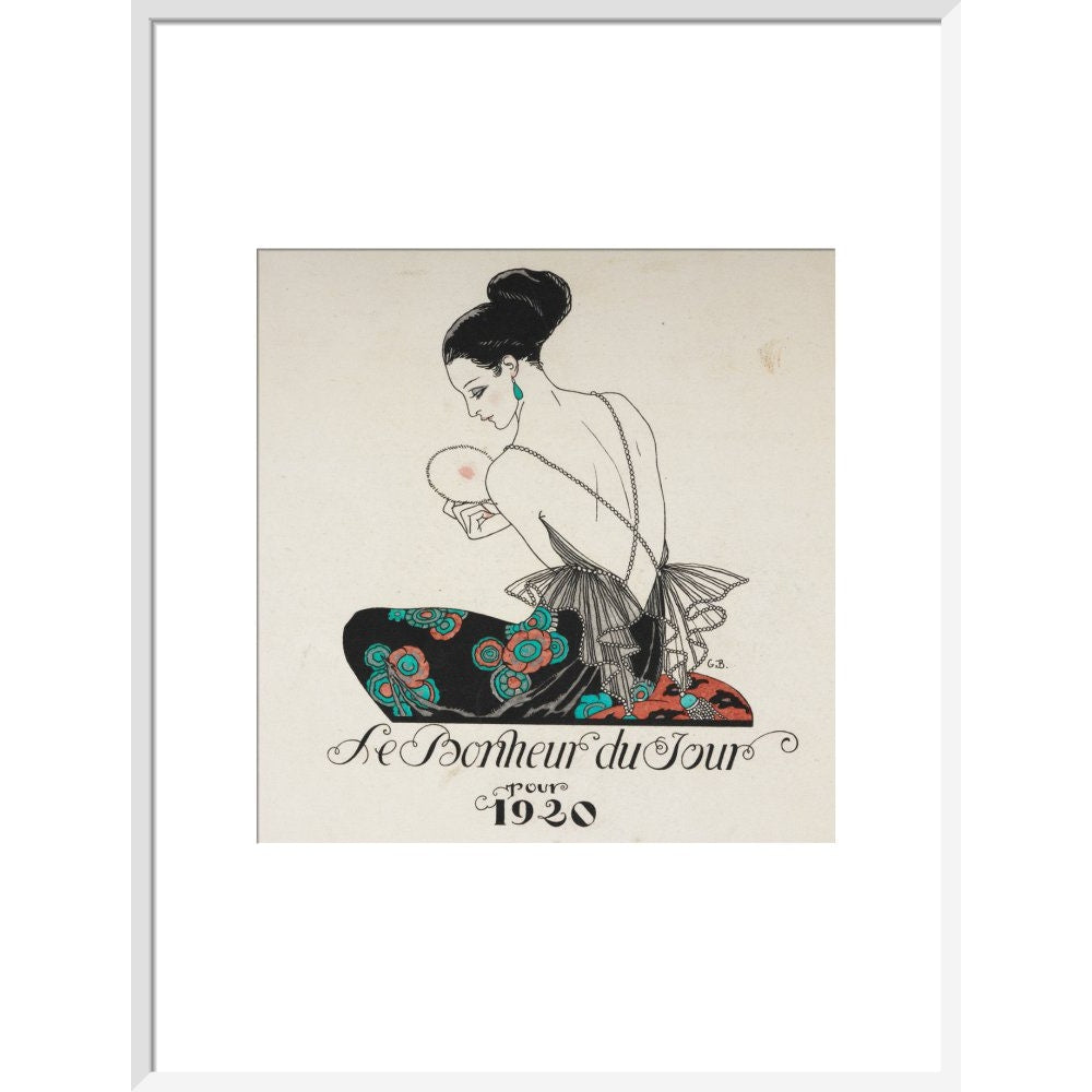 Le Bonheur du Jour print in white frame