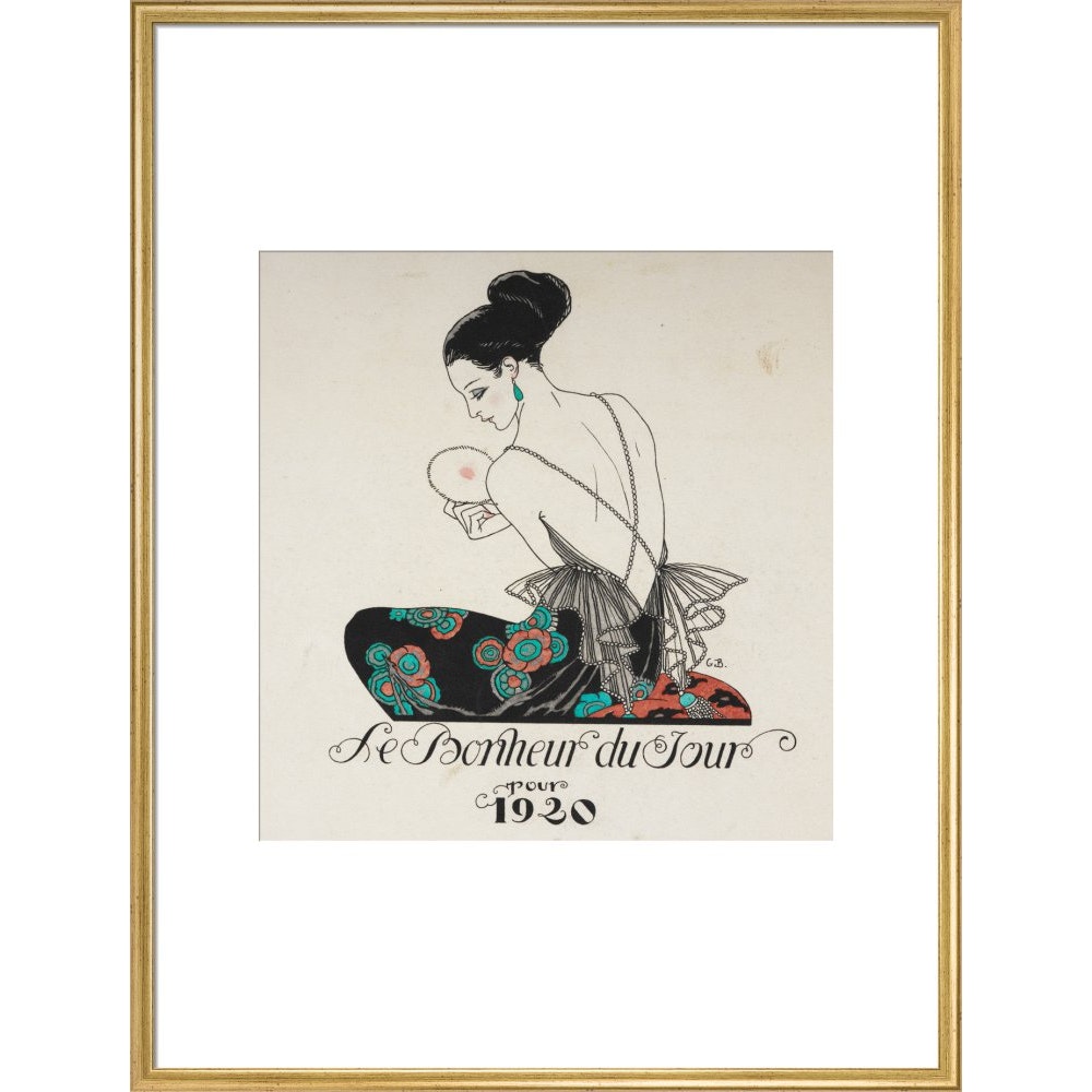 Le Bonheur du Jour print in gold frame
