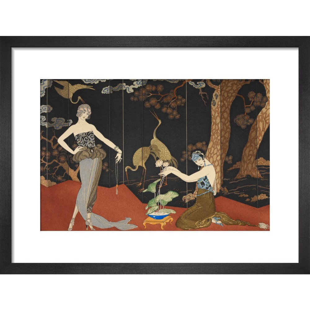 Le Gout des Laques print in black frame