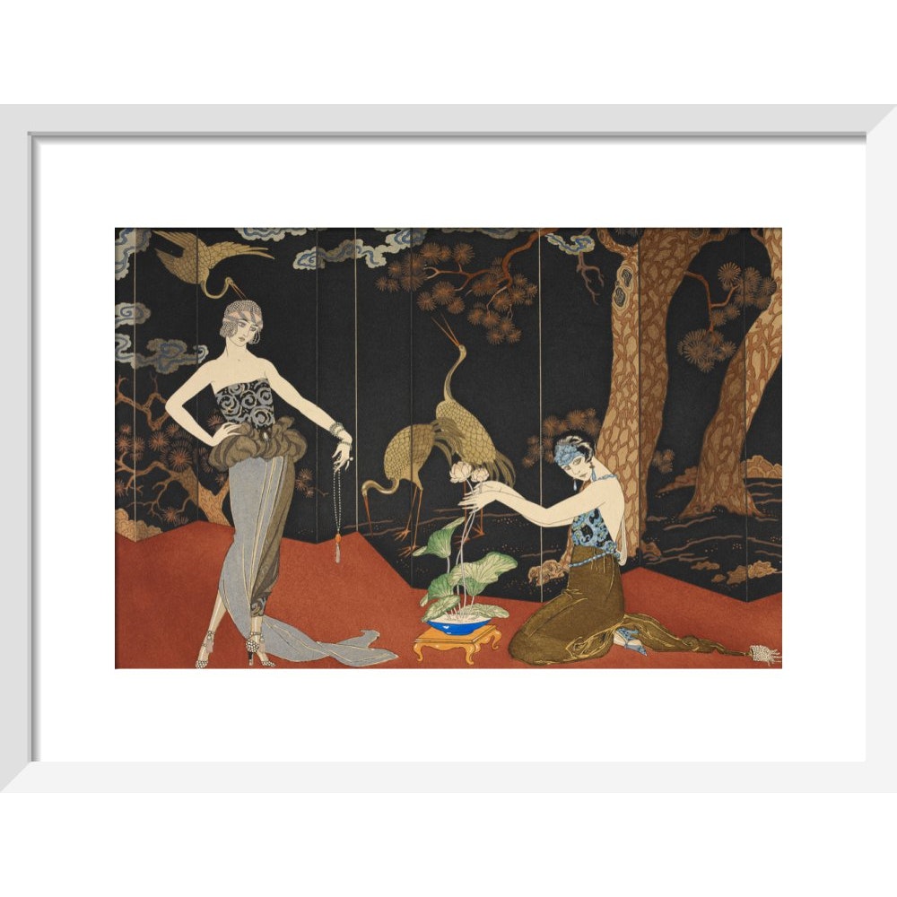 Le Gout des Laques print in white frame