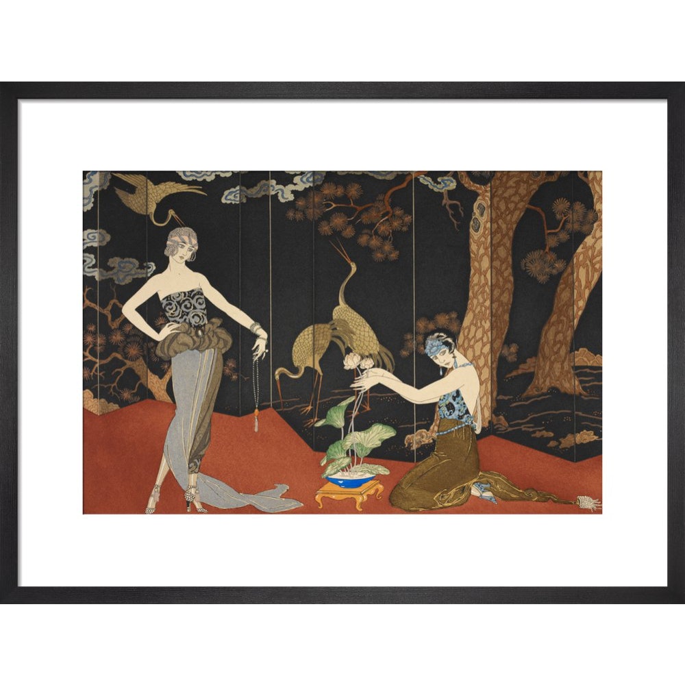 Le Gout des Laques print in black frame