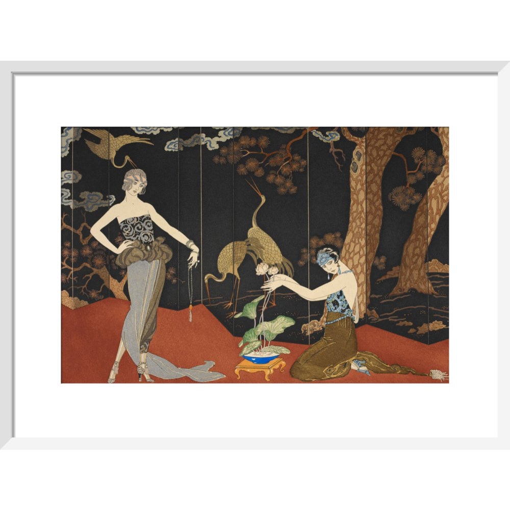 Le Gout des Laques print in white frame