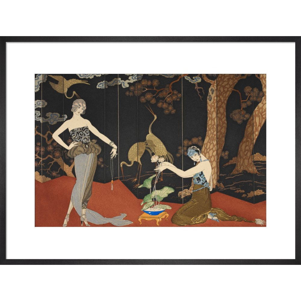 Le Gout des Laques print in black frame