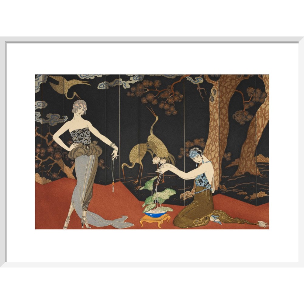 Le Gout des Laques print in white frame