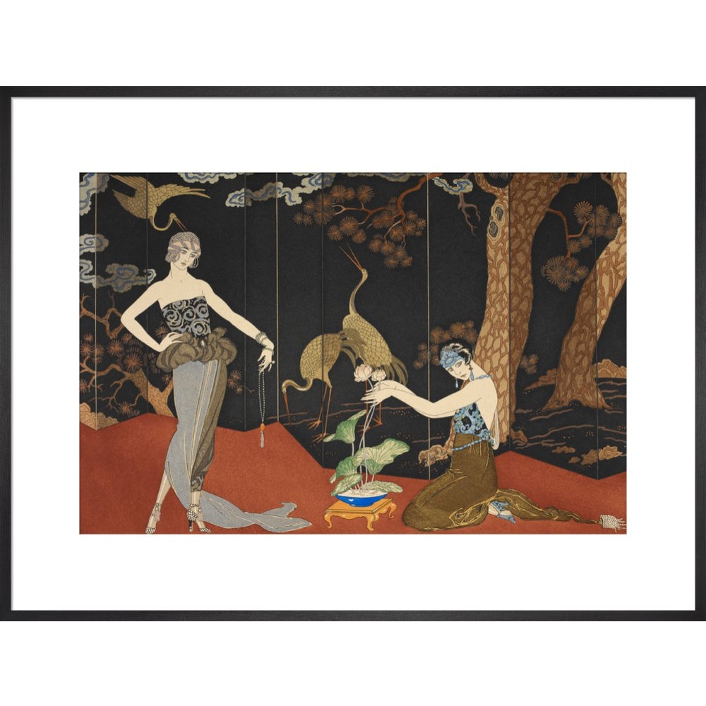 Le Gout des Laques print in black frame