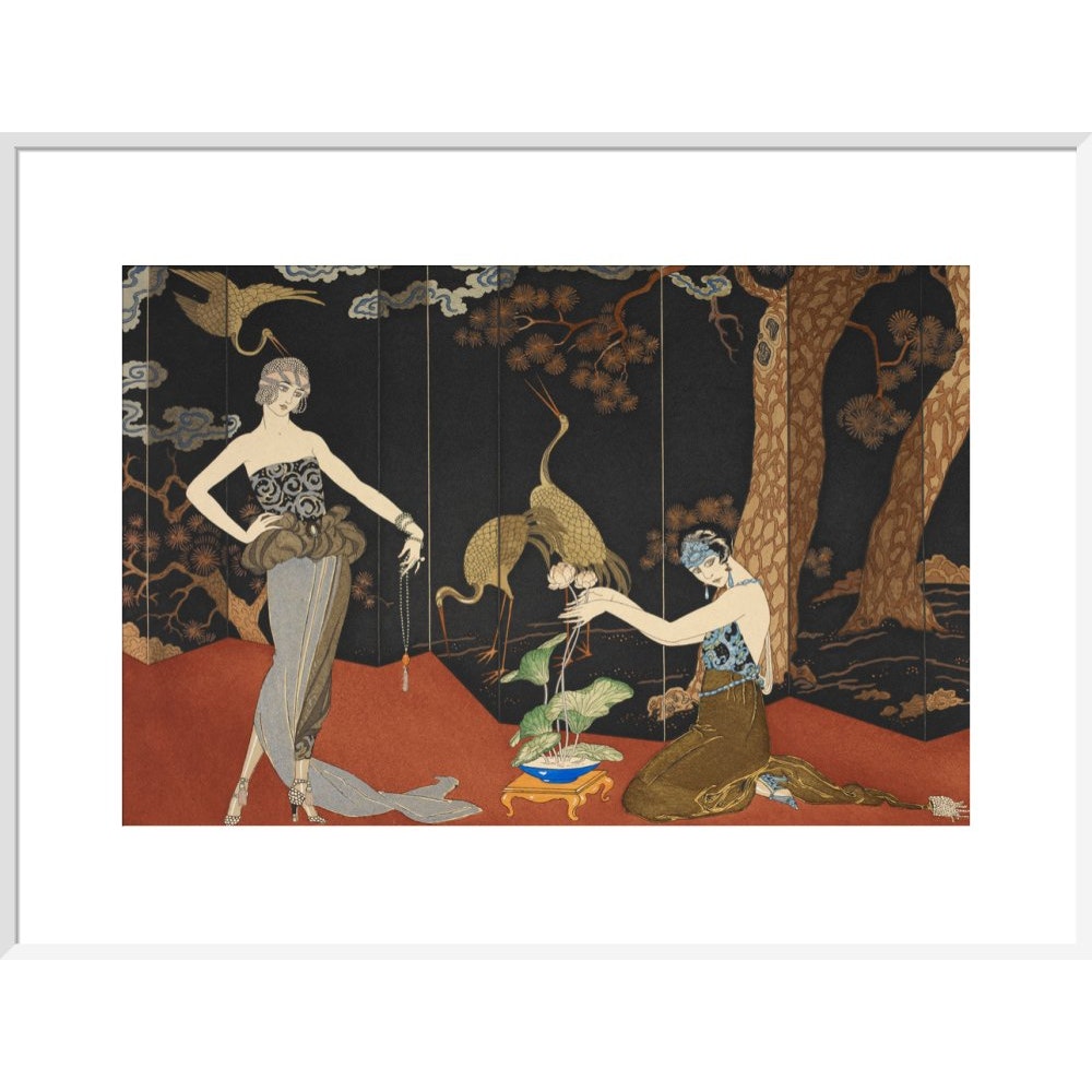 Le Gout des Laques print in white frame