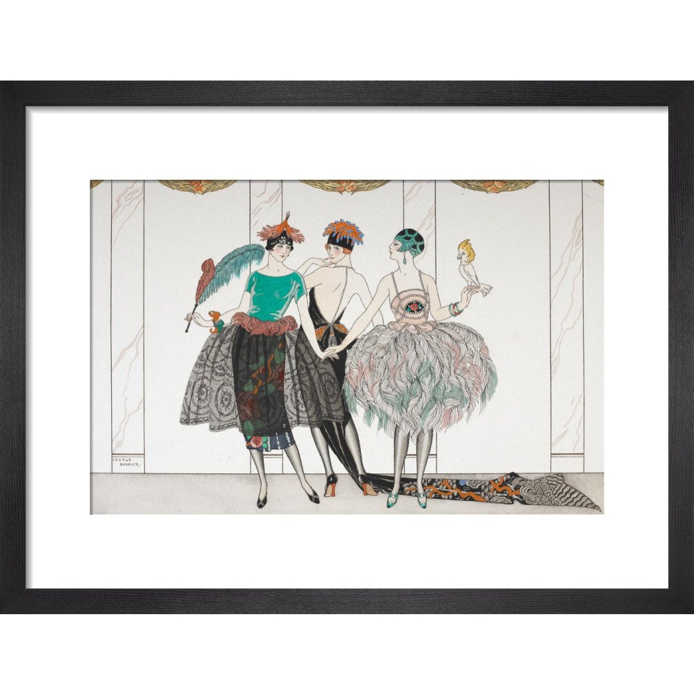 Les Belles Sauvagettes print in black frame
