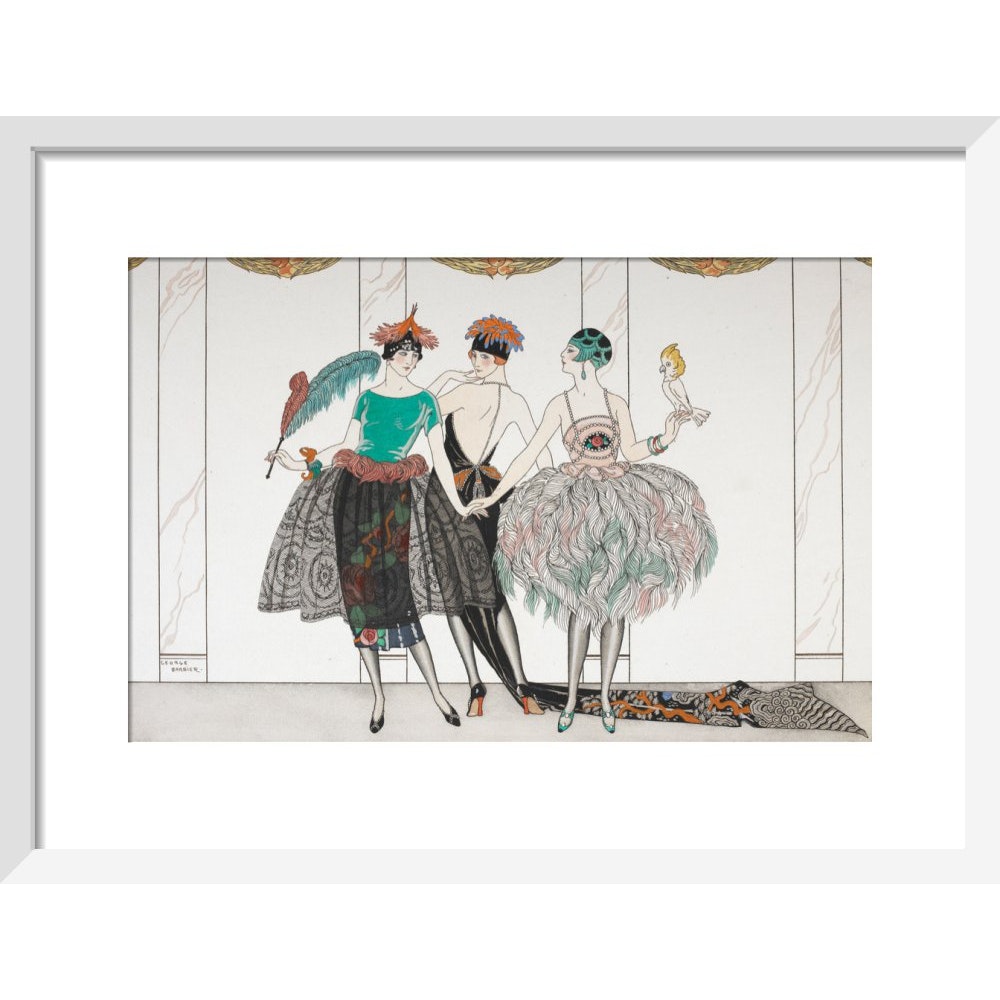 Les Belles Sauvagettes print in white frame