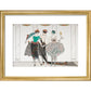 Les Belles Sauvagettes print in gold frame