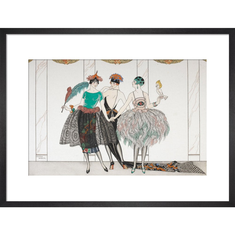 Les Belles Sauvagettes print in black frame