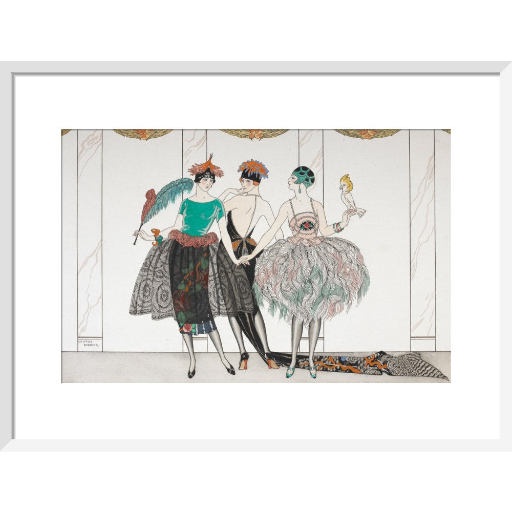 Les Belles Sauvagettes print in white frame