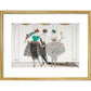 Les Belles Sauvagettes print in gold frame
