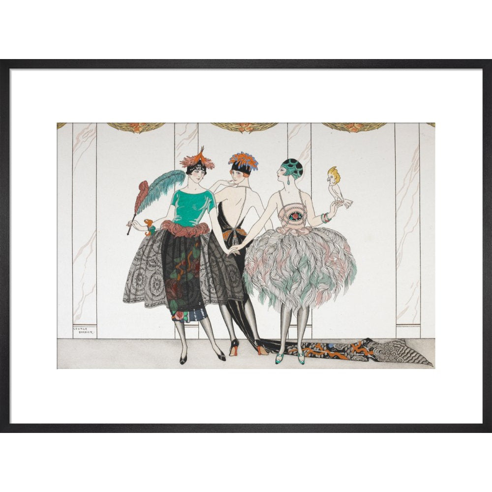 Les Belles Sauvagettes print in black frame