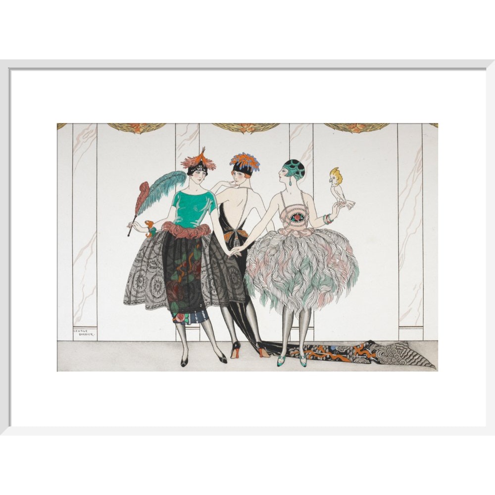 Les Belles Sauvagettes print in white frame
